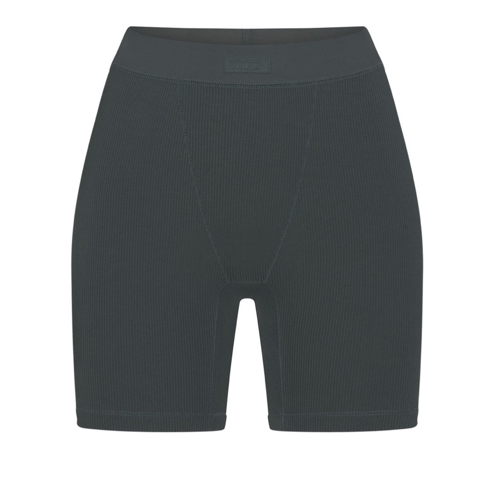 Skims cotton rib boxers in deep sea